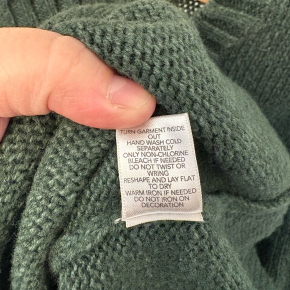 Christopher & Banks Green Snowman Sweater Corduroy Sequin Embroidered Cozy - Picture 5 of 6